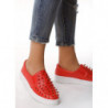 Born2be czerwone slip on power rock