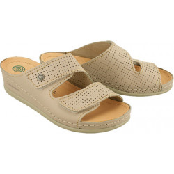 Klapki Dr. Brinkmann na koturnie w stylu casual