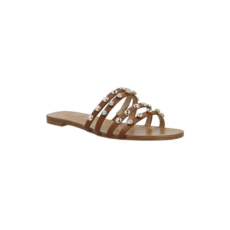 Klapki Guess w stylu casual ze skóry