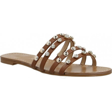 Klapki Guess w stylu casual ze skóry