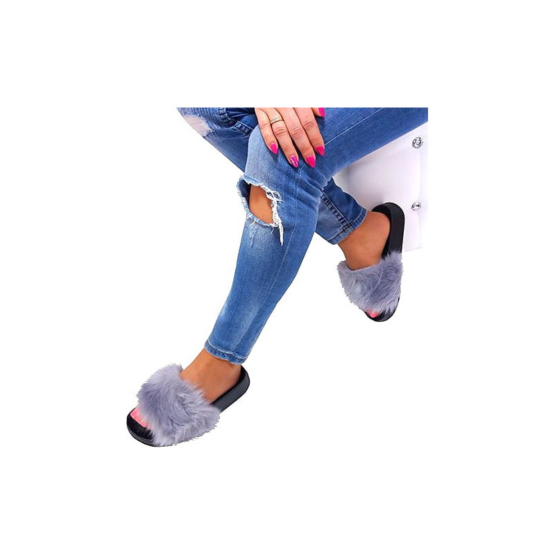 Klapki HAVER z płaską podeszwą w stylu casual
