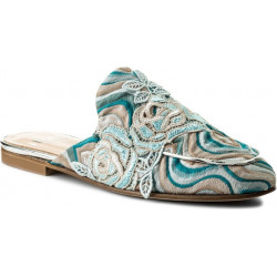 Klapki hego's milano - 1021 onda azzurro/ricamo