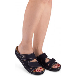 Klapki Inblu ze skóry