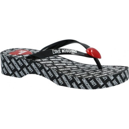 Klapki Love Moschino w stylu casual z nadrukiem