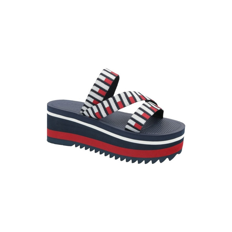 Klapki Tommy Jeans w stylu casual na platformie