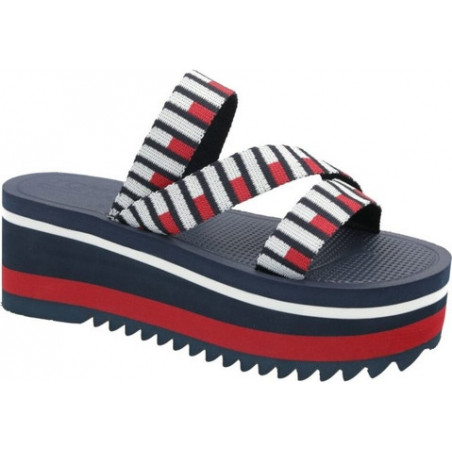 Klapki Tommy Jeans w stylu casual na platformie