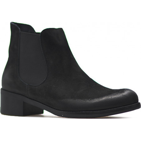 Botki Best-But na obcasie w stylu casual z nubuku