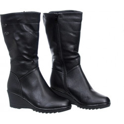 Kozaki Family Shoes na zamek w stylu casual przed kolano