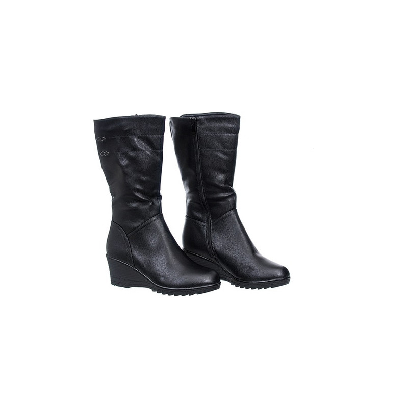Kozaki Family Shoes na zamek w stylu casual przed kolano