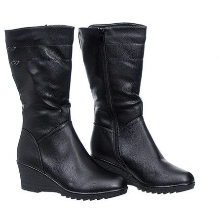 Kozaki Family Shoes na zamek w stylu casual przed kolano