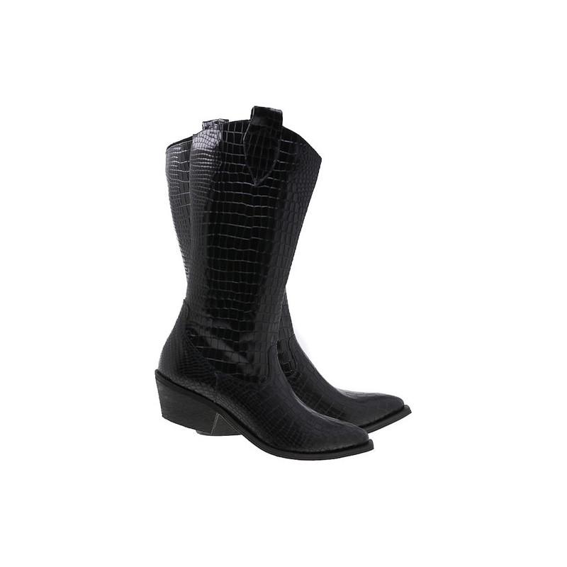 Kozaki Lafemmeshoes przed kolano na zamek ze skóry