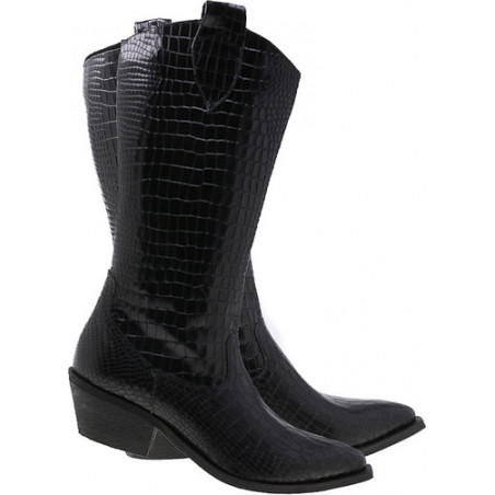 Kozaki Lafemmeshoes przed kolano na zamek ze skóry