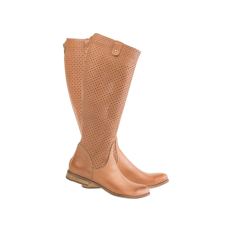 Kozaki Lafemmeshoes w stylu casual z płaską podeszwą przed kolano