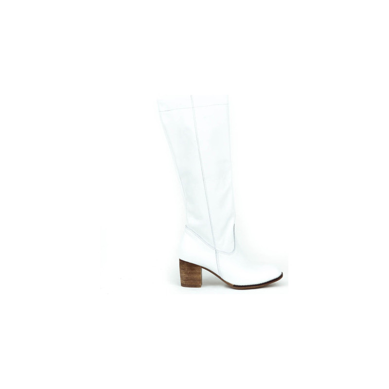 Kozaki Zapato na słupku w stylu boho ze skóry