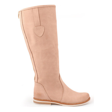 Kozaki Zapato z płaską podeszwą na zamek w stylu casual