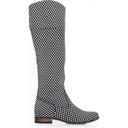 Kozaki Zapato z płaską podeszwą w stylu boho ze skóry