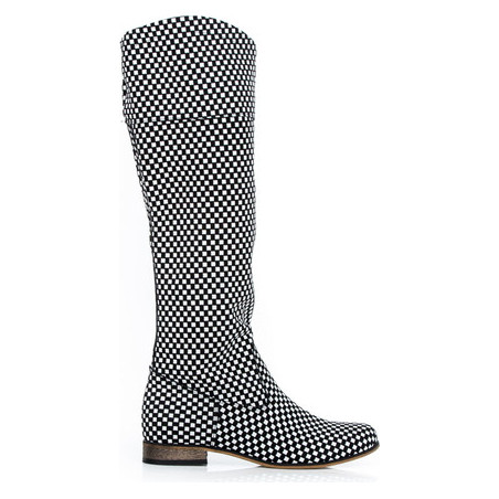 Kozaki Zapato z płaską podeszwą w stylu boho ze skóry