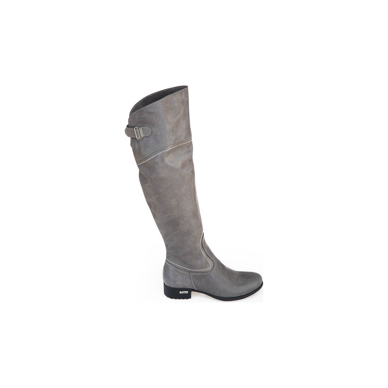 Kozaki Zapato ze skóry na zamek na obcasie
