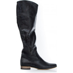 Kozaki Zapato ze skóry w stylu klasycznym z płaską podeszwą