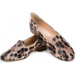 Lordsy Lafemmeshoes ze skóry w stylu vintage z płaską podeszwą