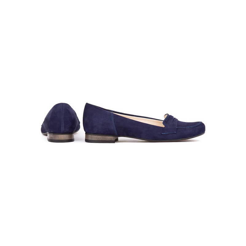 Niebieskie baleriny Zapato w stylu boho