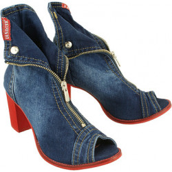 Niebieskie botki Lanqier