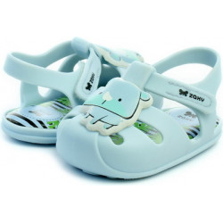 Niebieskie buty dziecięce letnie Zaxy na rzepy