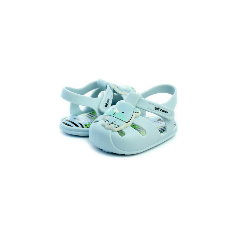 Niebieskie buty dziecięce letnie Zaxy na rzepy