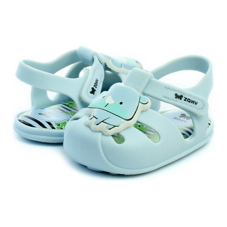 Niebieskie buty dziecięce letnie Zaxy na rzepy
