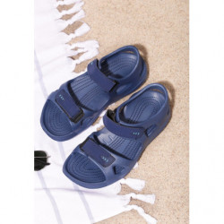 Niebieskie buty letnie męskie born2be w stylu casual na rzepy