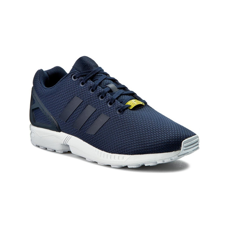 Niebieskie buty sportowe Adidas w sportowym stylu zx flux z płaską podeszwą