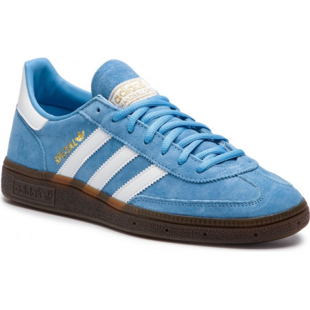 Niebieskie buty sportowe Adidas ze skóry ekologicznej sznurowane