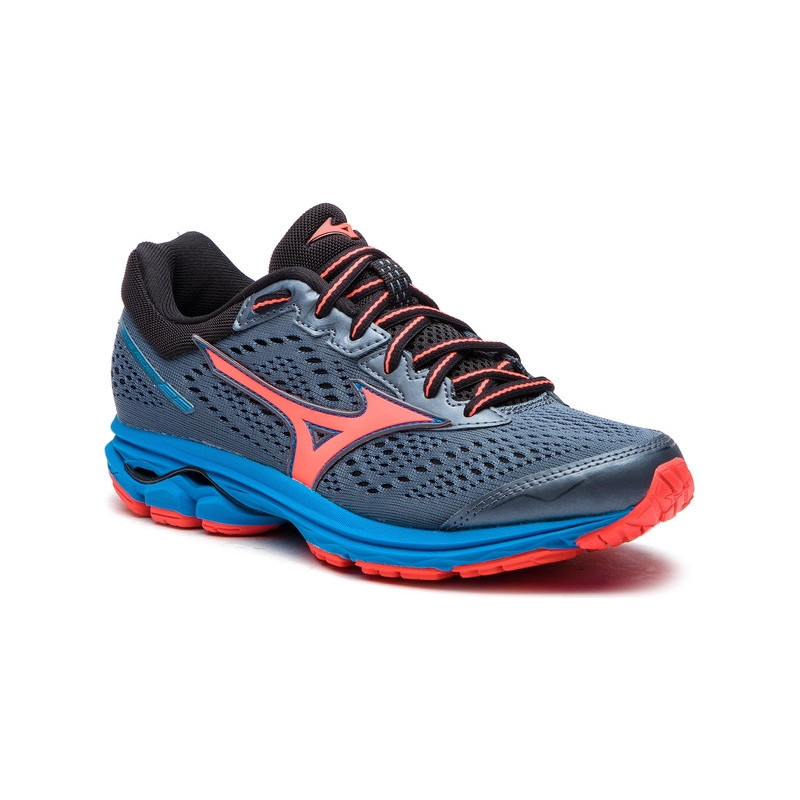Niebieskie buty sportowe Mizuno z płaską podeszwą