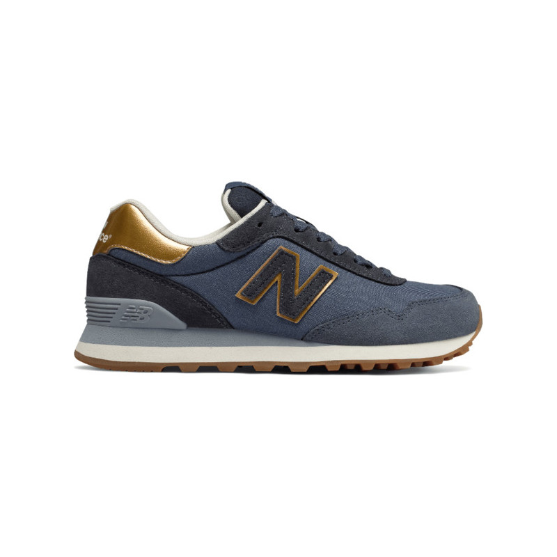 Niebieskie buty sportowe New Balance w street stylu na koturnie sznurowane