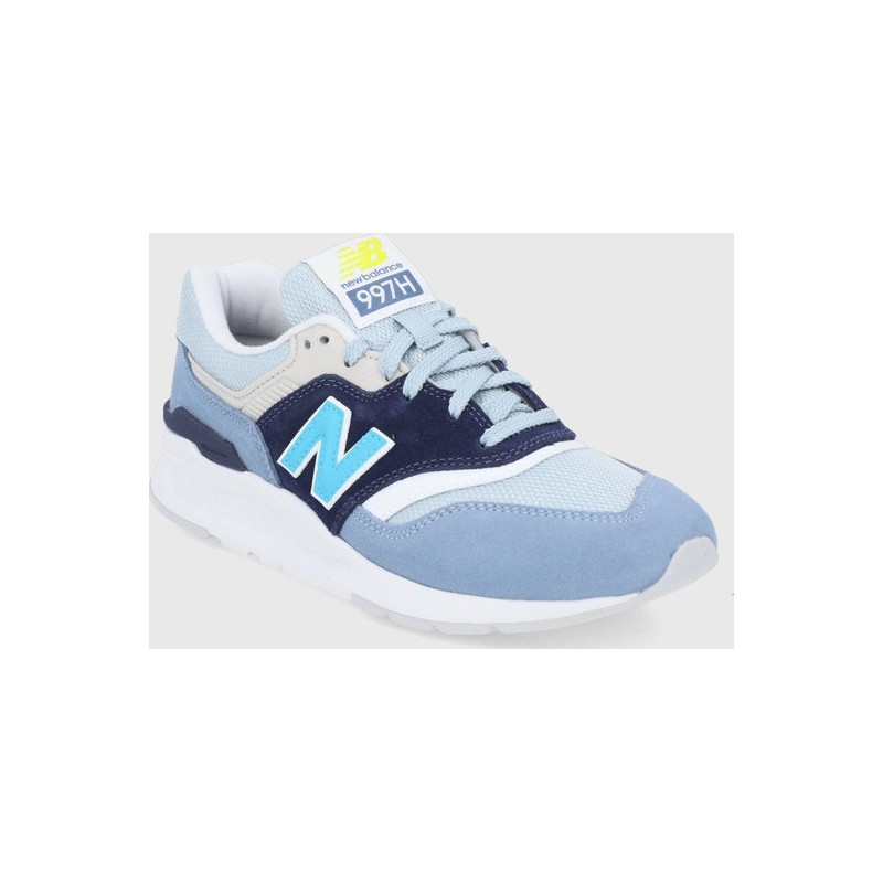 Niebieskie buty sportowe New Balance z płaską podeszwą sznurowane