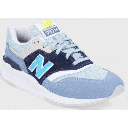 Niebieskie buty sportowe New Balance z płaską podeszwą sznurowane