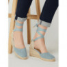 Niebieskie espadryle Castaner z klamrami