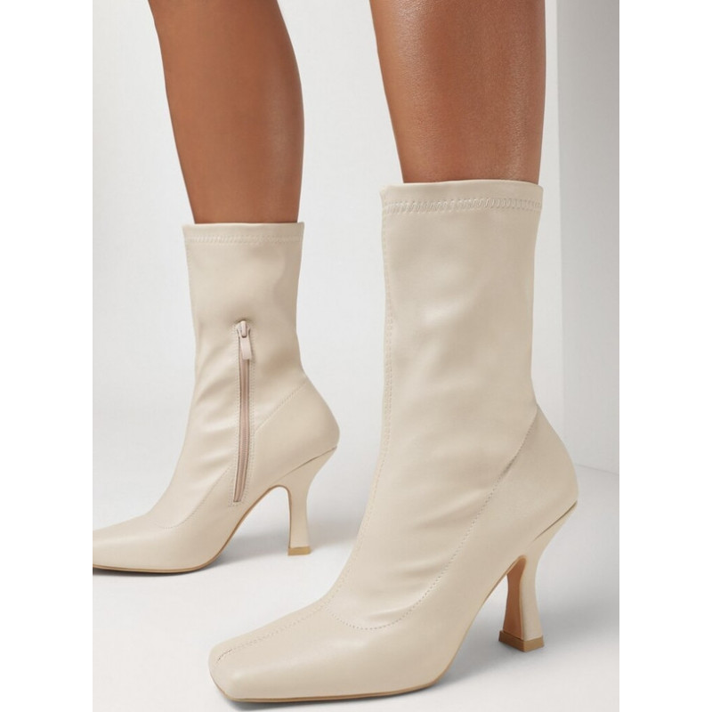Botki born2be ze skóry ekologicznej na zamek