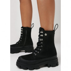 Botki born2be ze skóry ekologicznej na zamek w stylu casual