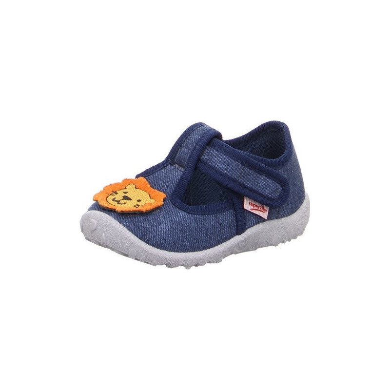 Niebieskie kapcie Superfit na rzepy