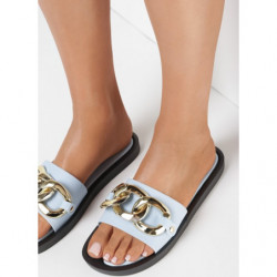 Niebieskie klapki born2be