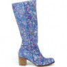 Niebieskie kozaki Zapato na obcasie w stylu boho