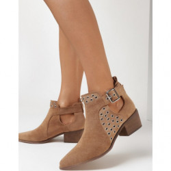 Botki born2be ze skóry na zamek