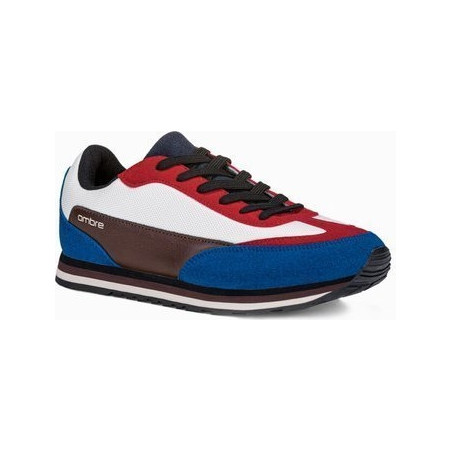 Ombre Buty męskie sneakersy T349 - czerwone