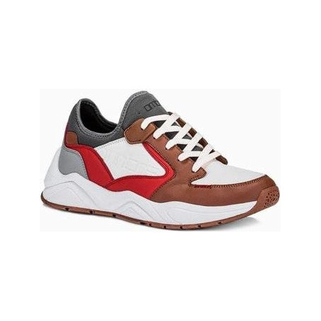 Ombre Buty męskie sneakersy T363 - brązowe