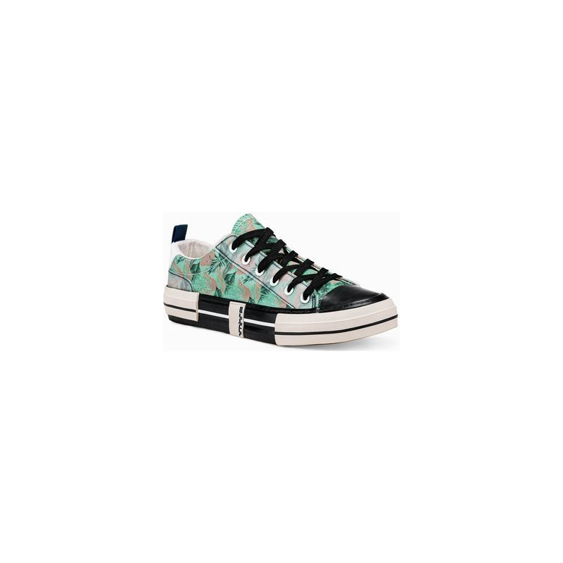 Ombre Buty męskie trampki T335 - zielone