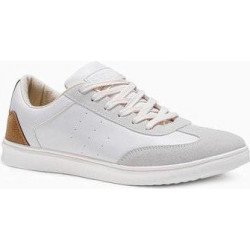 Ombre Buty męskie trampki T373 - beżowe