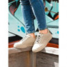 Ombre Klasyczne męskie buty sportowe T384 - beżowe