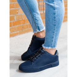 Ombre Klasyczne męskie buty sportowe T384 - granatowe