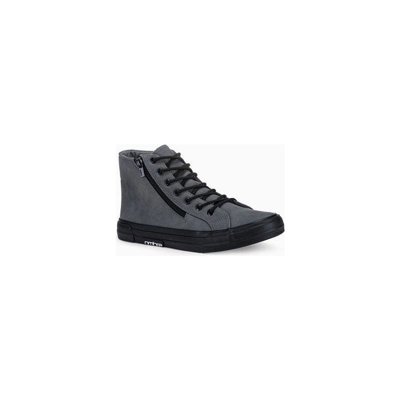 Ombre Trampki męskie sneakersy T352 - grafitowe